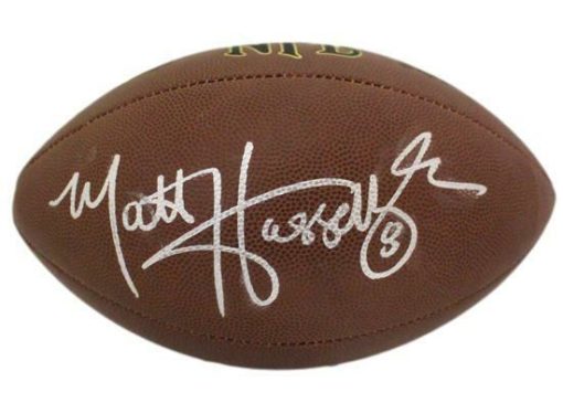 Matt Hasselbeck Autographed/Signed Seattle Seahawks Rubber Football JSA 11579