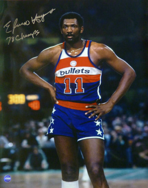 Elvin Hayes Autographed/Signed Washington Bullets 16x20 Photo Champs 11587