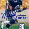 Mike Haynes Autographed Oakland Raiders Goal Line Art Card Blue HOF 11593