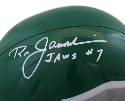 Ron Jaworski Signed Philadelphia Eagles Replica Helmet Jaws BAS 11605