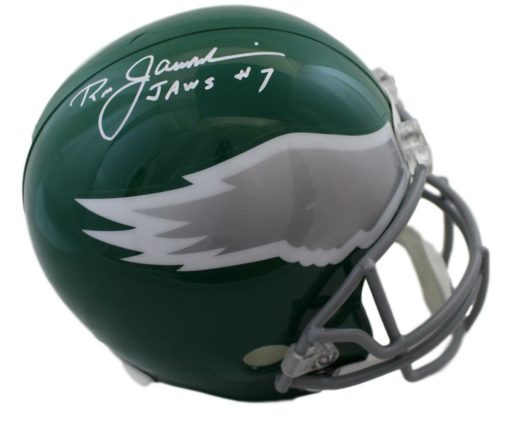 Ron Jaworski Signed Philadelphia Eagles Replica Helmet Jaws BAS 11605