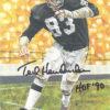 Ted Hendricks Autographed Oakland Raiders Goal Line Art Black HOF 11614