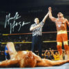 Hulk Hogan Autographed/Signed WWE 16x20 Photo Rick Flair JSA 11640