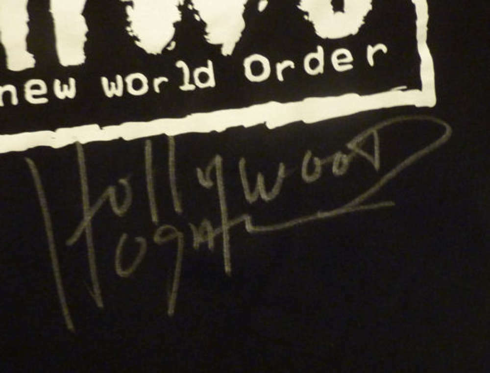 Hulk Hogan Autographed/Signed NWO XL Black Shirt WCW WWF JSA 