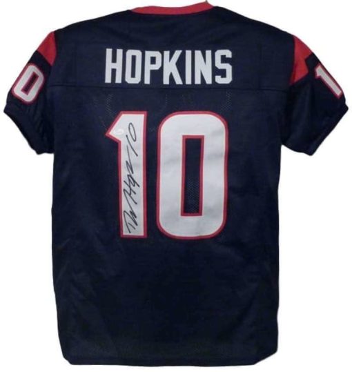 Deandre Hopkins Autographed/Signed Houston Texans Blue XL Jersey JSA 11659