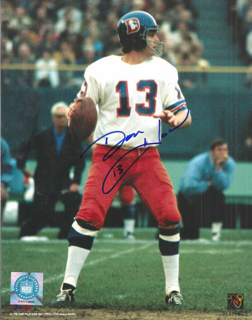 Don Horn Autographed/Signed Denver Broncos 8x10 Photo 11661