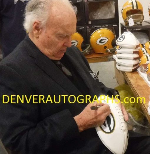 Paul Hornung Autographed/Signed Green Bay Packers Logo Football HOF JSA 11664