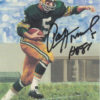 Paul Hornung Autographed Green Bay Packers Goal Line Art Black HOF 11667
