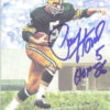 Paul Hornung Autographed Green Bay Packers Goal Line Art Card Blue HOF 11668