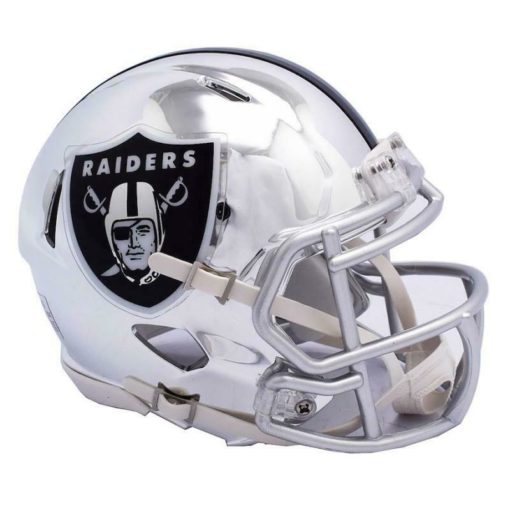 Oakland Raiders Riddell Chrome Alternate Speed Replica Helmet Unsigned 11698
