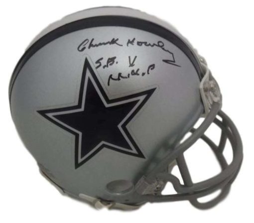 Chuck Howley Autographed/Signed Dallas Cowboys Mini Helmet SB V MVP JSA 11701