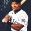 Trenidad Hubbard Autographed/Signed Colorado Rockies 8x10 Photo 11708