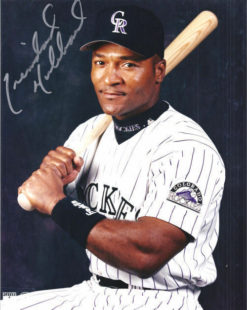 Trenidad Hubbard Autographed/Signed Colorado Rockies 8x10 Photo 11708