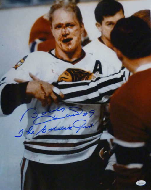 Bobby Hull Signed Chicago Blackhawks 16x20 Photo Golden Jet JSA 11719