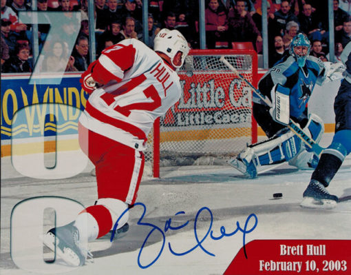 Brett Hull Autographed/Signed Detroit Red Wings 8x10 Photo 11721