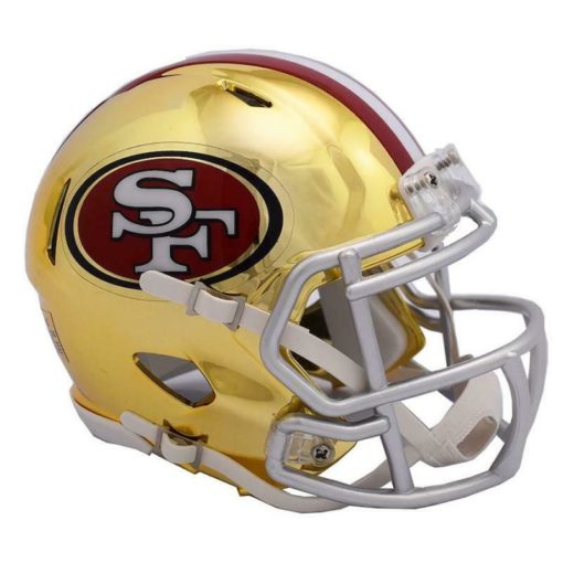San Francisco 49ers Riddell Chrome Alternate Speed Replica Helmet Unsigned 11724