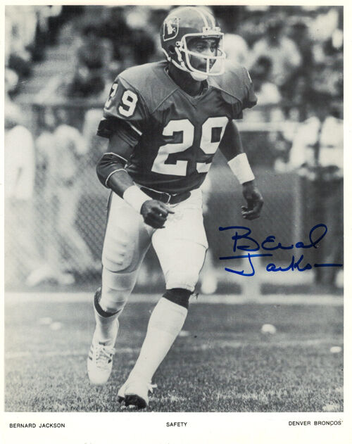 Bernard Jackson Autographed/Signed Denver Broncos 8x10 Photo 11751