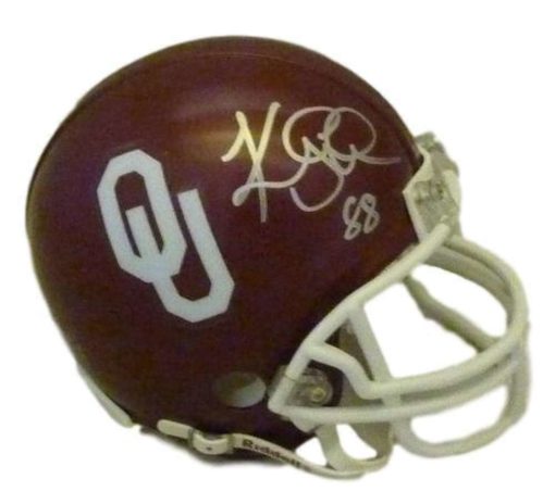Keith Jackson Autographed/Signed Oklahoma Sooners Riddell Mini Helmet 11772
