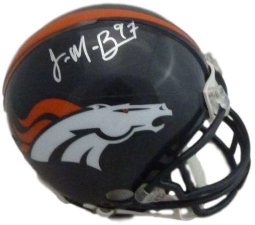 Malik Jackson Autographed/Signed Denver Broncos Mini Helmet 11776