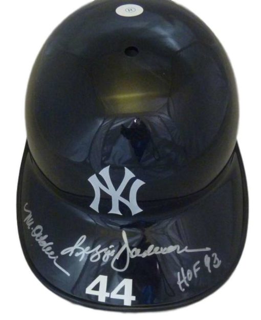 Reggie Jackson Autographed New York Yankees Batting Helmet 2 Insc JSA 11788