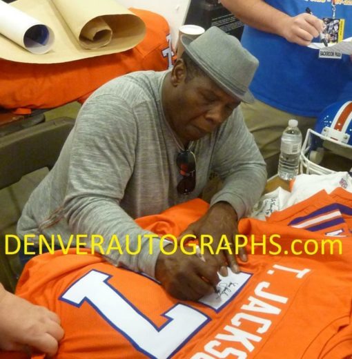 Tom Jackson Autographed/Signed Denver Broncos Orange XL Jersey JSA 11793