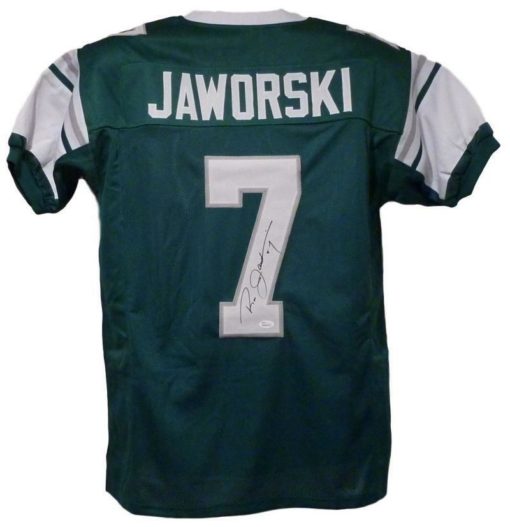 Ron Jaworski Autographed/Signed Philadelphia Eagles Green XL Jersey JSA 11801