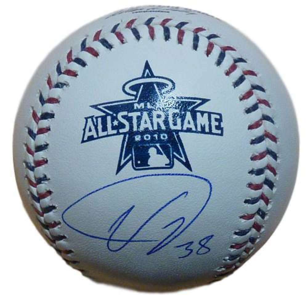 Ubaldo Jimenez Autographed/Signed Colorado Rockies All Star Baseball 11820