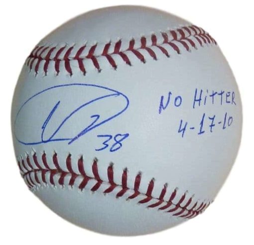 Ubaldo Jimenez Autographed Colorado Rockies OML Baseball No Hitter MLB 11822