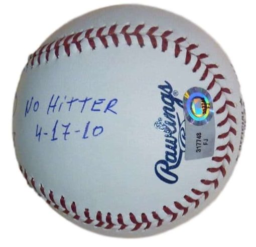 Ubaldo Jimenez Autographed Colorado Rockies OML Baseball No Hitter MLB 11822