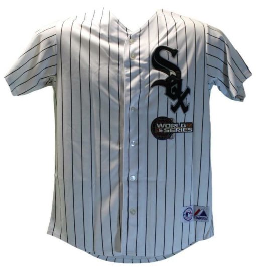 Scott Podsednik Signed Chicago White Sox Majestic White Medium Jersey JSA 11825