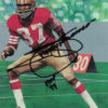 Jimmy Johnson Autographed San Francisco 49ers Goal Line Art Black HOF 11840