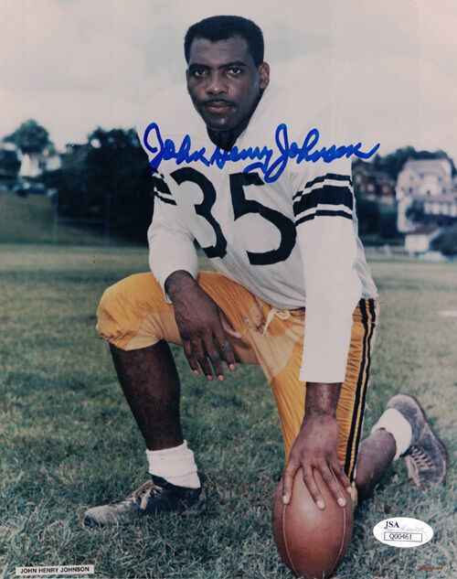 John Henry Johnson Autographed Pittsburgh Steelers 8x10 Photo JSA 11842