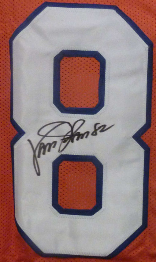 Vance Johnson Autographed/Signed Denver Broncos XL Orange Jersey 11853