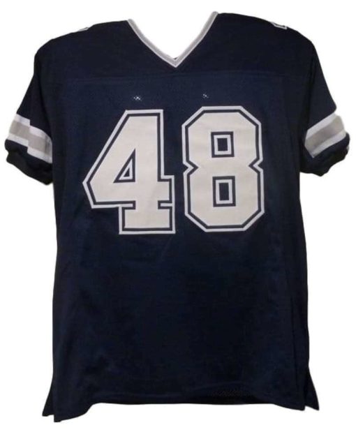 Daryl Moose Johnston Autographed Dallas Cowboys Blue XL Jersey JSA 11855