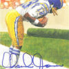 Charlie Joiner Autographed San Diego Chargers Goal Line Art Blue HOF 11862