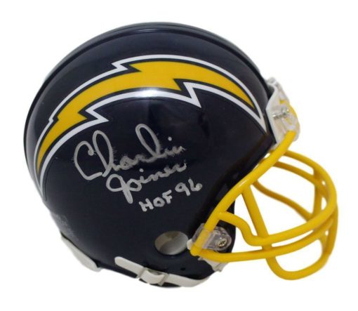 Charlie Joiner Autographed/Signed San Diego Chargers TB Mini Helmet JSA 11865