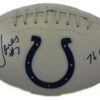 Bert Jones Autographed/Signed Baltimore Colts White Logo Football JSA 11869