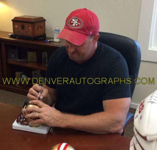 Brent Jones Autographed/Signed San Francisco 49ers Mini Helmet 11872
