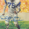 Deacon Jones Autographed/Signed Los Angeles Rams Goal Line Art Blue 11876