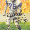 Deacon Jones Autographed Los Angeles Rams Goal Line Art Card Black HOF 11877