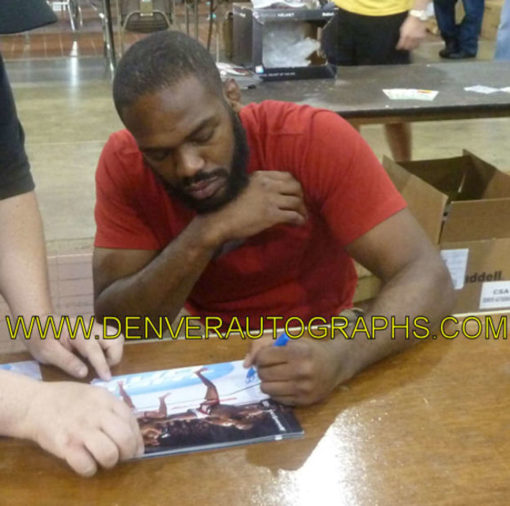 Jon Bones Jones Autographed/Signed UFC 8x10 vs Vitor Belfort JSA 11884