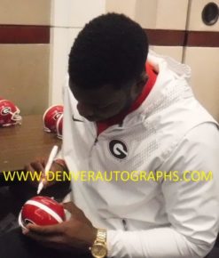 Lorenzo Carter Autographed Georgia Bulldogs Riddell Mini Helmet JSA 11910