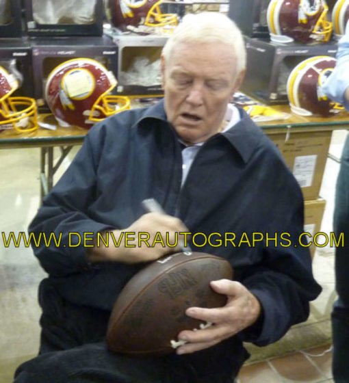 Sonny Jurgensen Autographed Washington Redskins Duke Football HOF JSA 11912