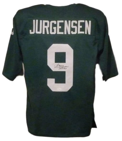 Sonny Jurgensen Autographed Philadelphia Eagles Green XL Jersey HOF JSA 11917