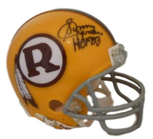 Sonny Jurgensen Signed Washington Redskins Yellow Mini Helmet HOF JSA 11919
