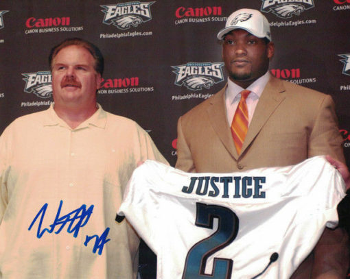 Winston Justice Autographed/Signed Philadelphia Eagles 8x10 Photo 11920