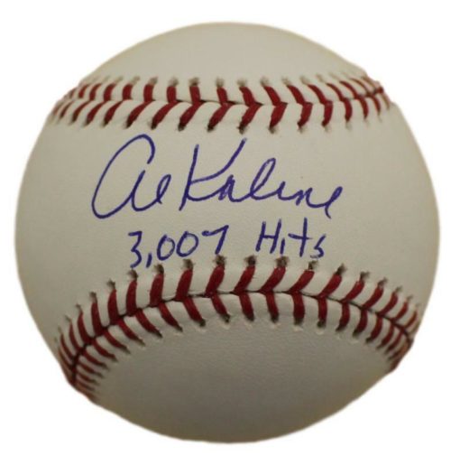 Al Kaline Autographed/Signed Detroit Tigers OML Baseball 3007 Hits JSA 11923