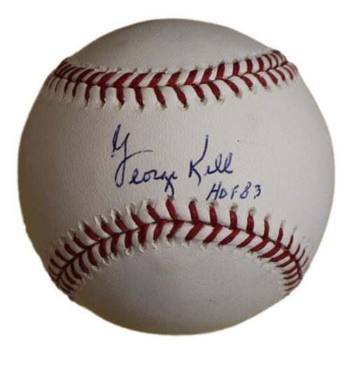 George Kell Autographed/Signed Detroit Tigers OML Baseball HOF
