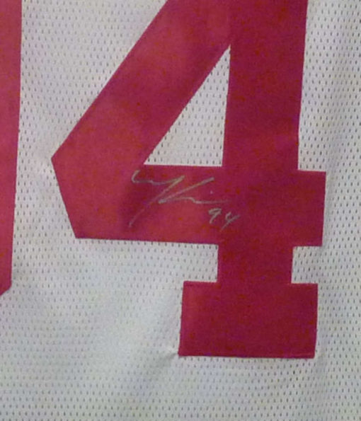 Mathias Kiwanuka Autographed New York Giants White XL Jersey 11975