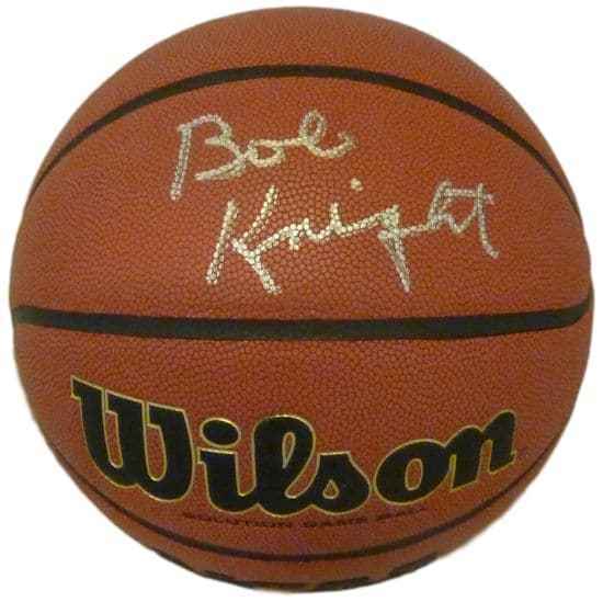 Bobby Knight Signed Indiana Hoosiers Wilson Authentic NCAA Basketball JSA 11984